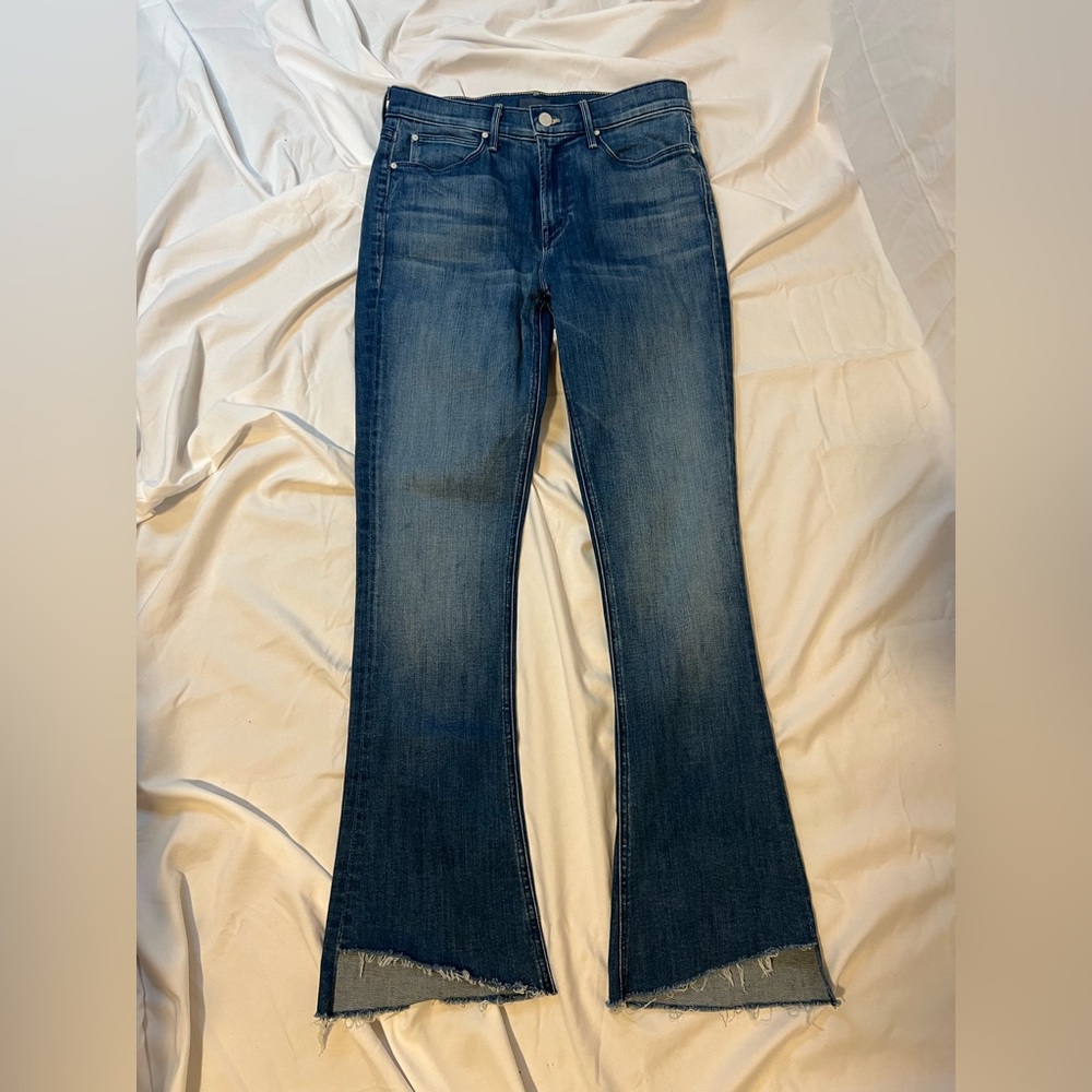 MOTHER The Runaway Step Fray Jeans. Size 28.